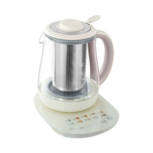 【净润系列】配茶蓝+炖盅+蛋架 1.5L养生壶  热沸防糊底 底部无胶圈 进口大金涂层YS04-T