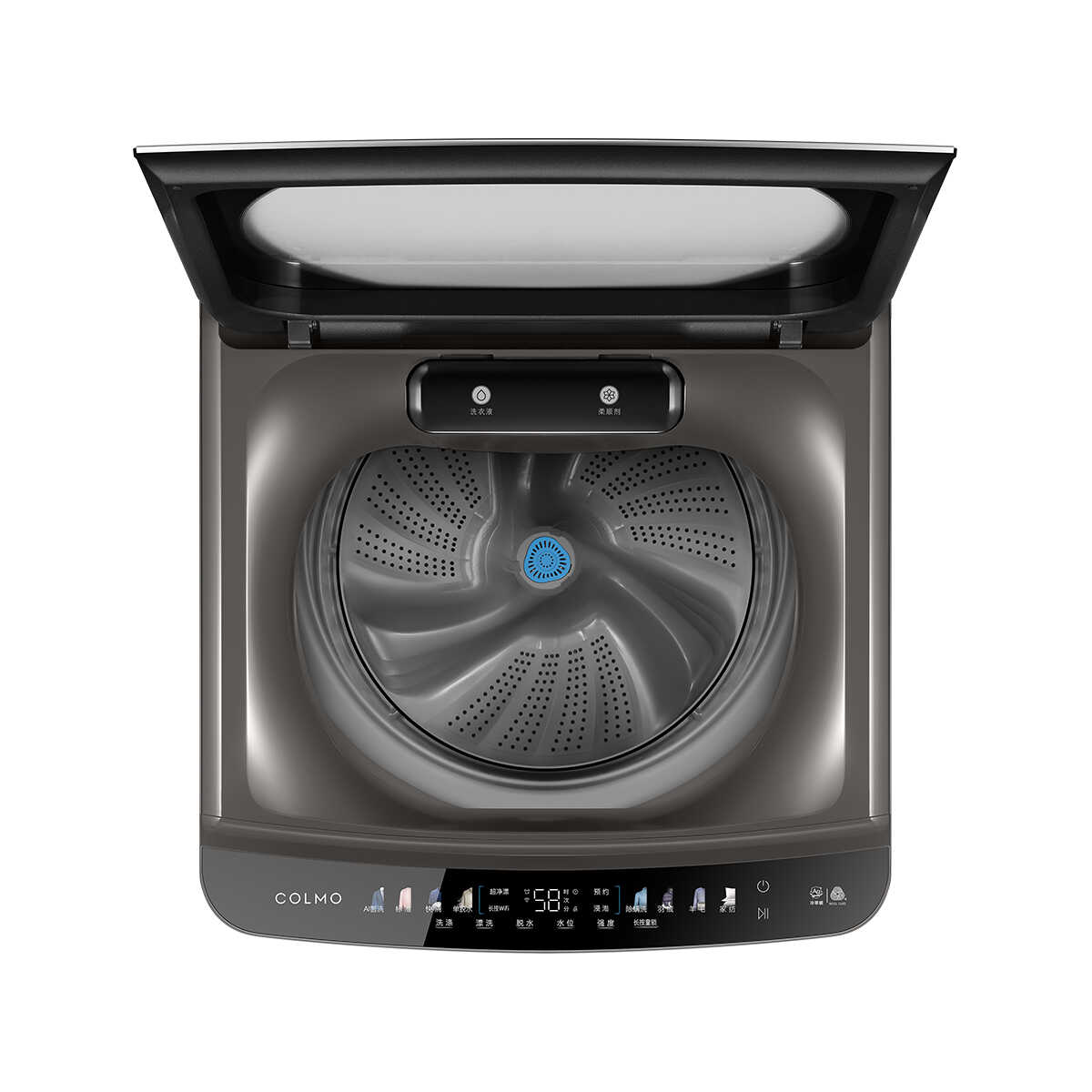 CLTW9X-E 波轮全自动洗衣机 星泽灰 门盖高光黑,波轮式 220V,1Ph 50Hz