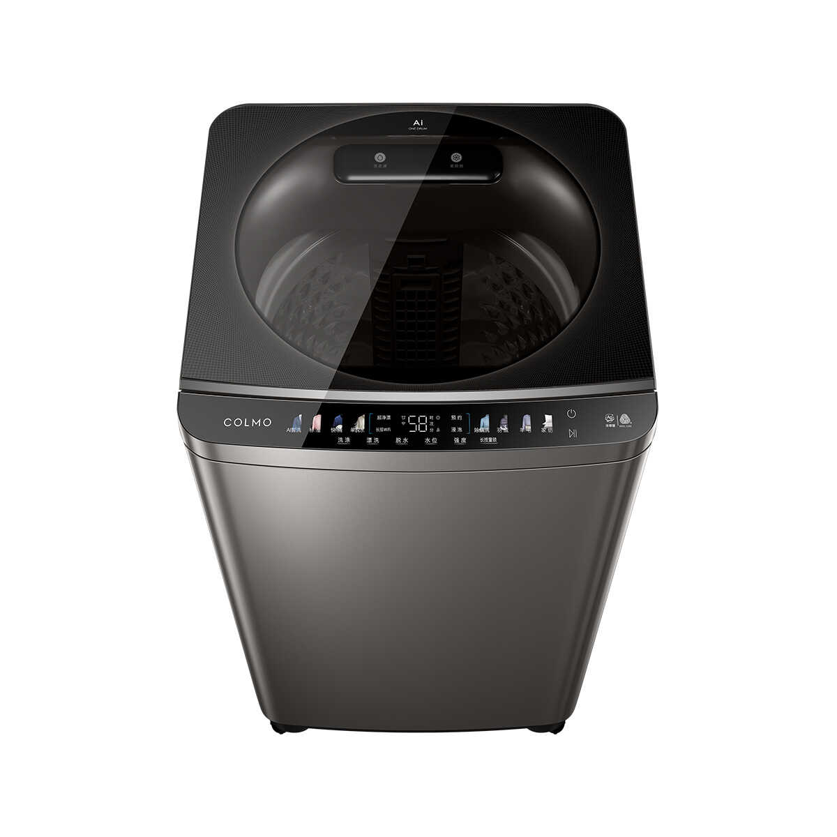 CLTW9X-E 波轮全自动洗衣机 星泽灰 门盖高光黑,波轮式 220V,1Ph 50Hz