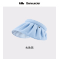 蕉下贝壳帽空顶防晒帽子女防紫外线夏季遮脸遮阳黑胶大帽檐太阳帽 布鲁蓝