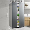 美的对开门冰箱  一级双变频 风冷无霜 铂金净味 BCD-602WKPZM(E) 榭湖银