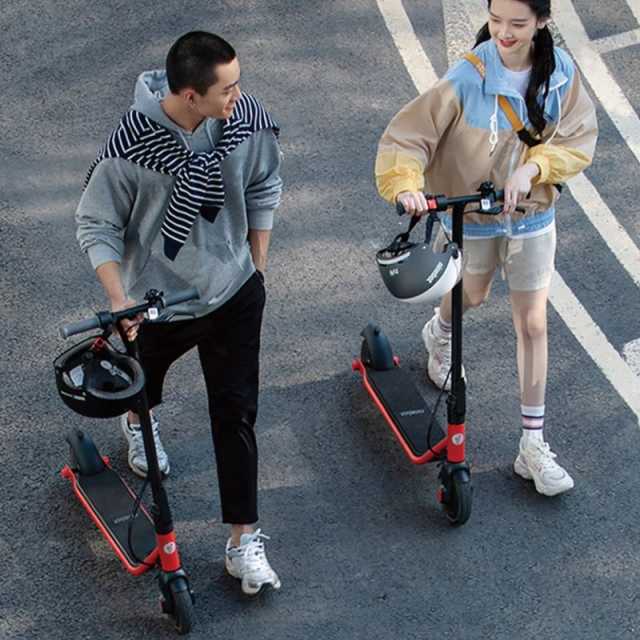 Ninebot九号电动滑板车C20黑红款轻便可折叠代步电动车女站骑上班代步