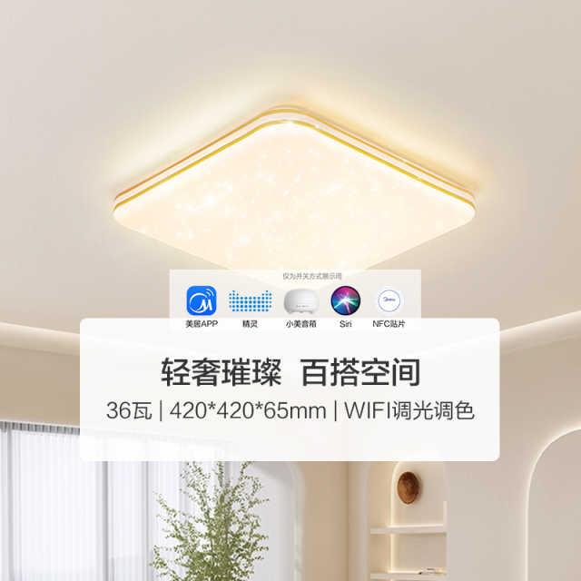 明轩X2204/PVC满天星 金色 6W 30-57K 1台/箱 (无内箱)  D WiFi