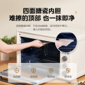 美的40L电烤箱 Q20 四面搪瓷/热风循环/独立控温/旋转烤叉/空气炸烤箱一体 PT4012W二代