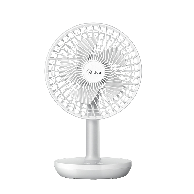美的桌面小台扇 一键开关 3档风速 8小时续航 台挂两用  FTD12UA