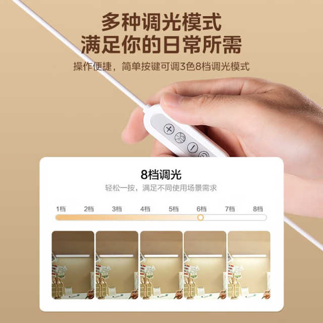 MT-4T4 台灯 美的D1酷毙灯-按钮开关 淡雅白 4W 40K
