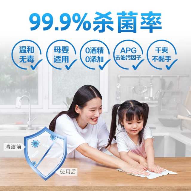 碗伴 厨房去油卫生湿巾 温和不刺激 除菌去油污 40片/件