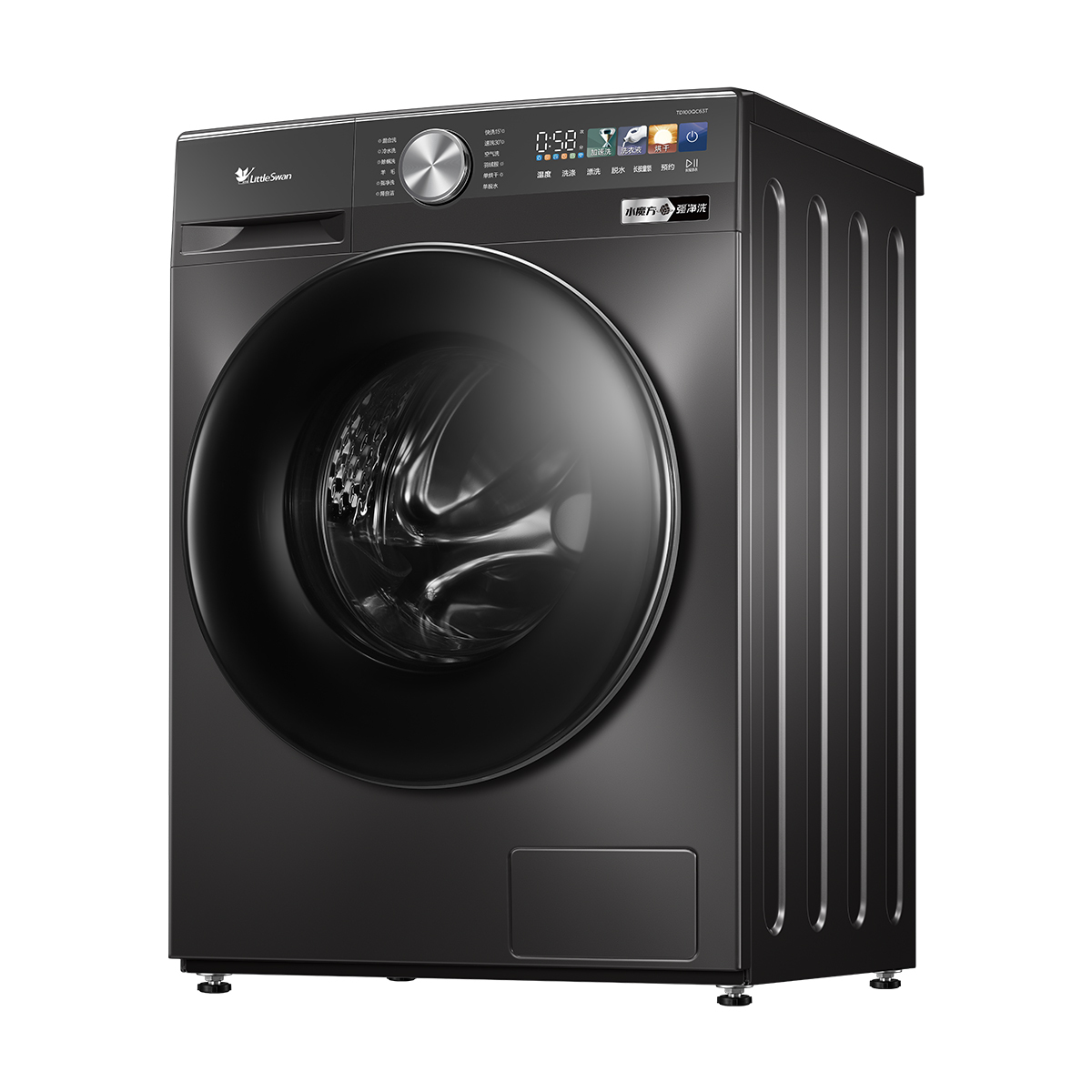 小天鹅TD100QC63T 滚筒洗烘一体机 金属钛色