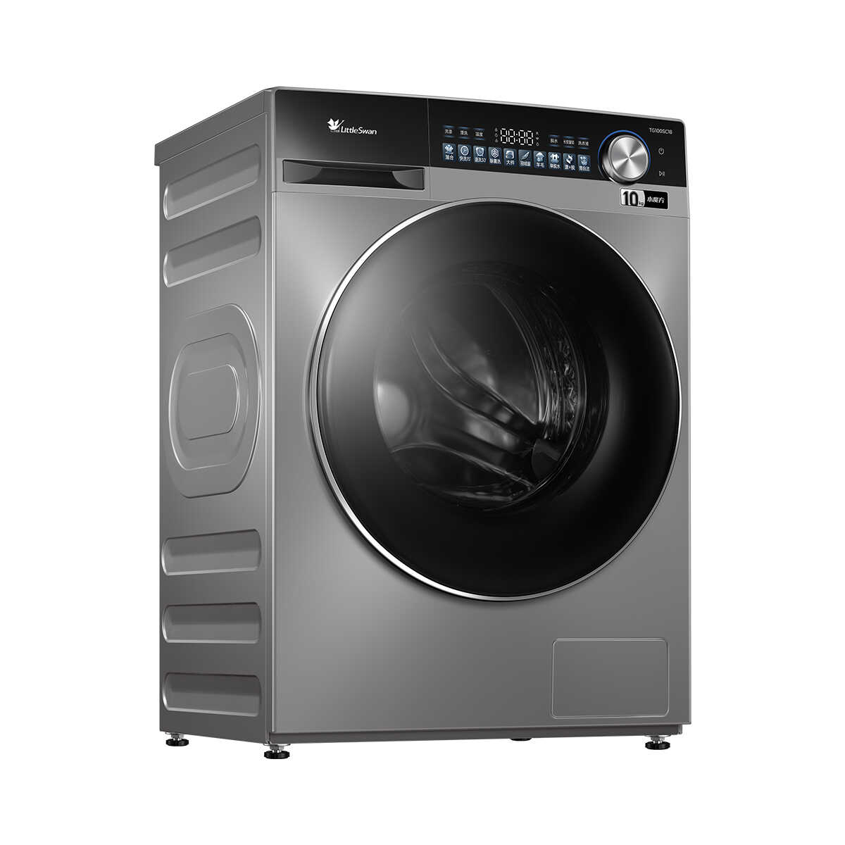 TG100SC18 滚筒洗衣机 巴赫银 220V,1Ph 50Hz 转速1400 带银离子