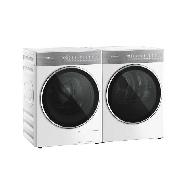 东芝大白梨10KG洗烘套装 纯平全嵌 UFB超微泡 柔烘 DG-10TC25B+DH-10TC25B