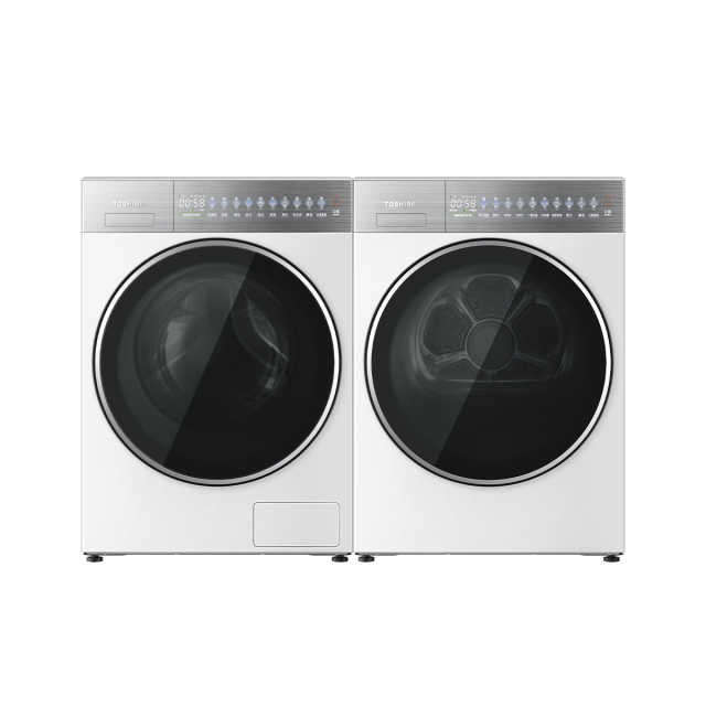 东芝大白梨10KG洗烘套装 纯平全嵌 UFB超微泡 柔烘 DG-10TC25B+DH-10TC25B