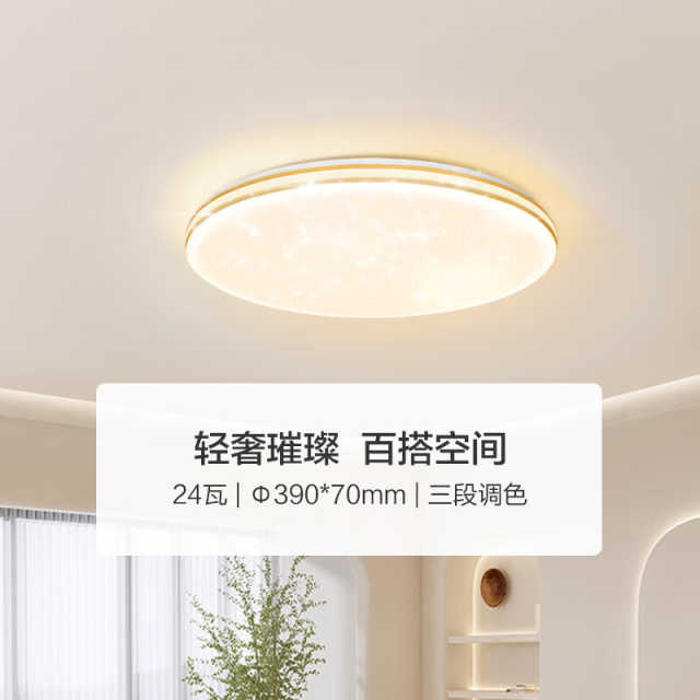 MX-24Y17 吸顶灯 明轩X2204/PVC满天星 金色