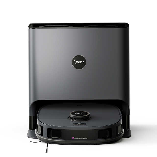 美的无尘感扫地机器人 小黑盒 V10 扫拖吸洗烘一体 5000Pa吸力 自动上下水需要单独购买