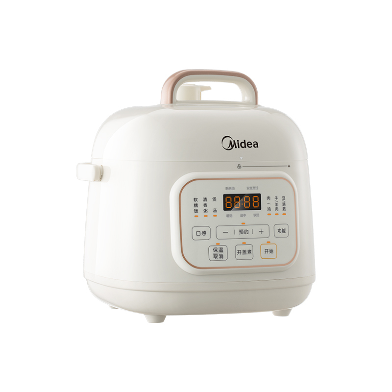 美的 电压力锅 MY-E220 浅杏 合金单胆 1.8L迷你容量