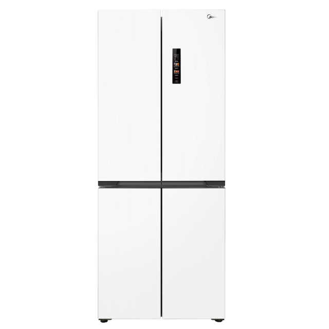 【网红新品】美的十字门冰箱  60cm薄 彩屏触控 节能低噪 大冷冻室 MR-457WUSPZE