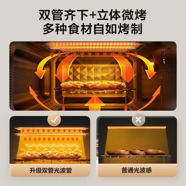 【行业热销】 M1-L201B   定频微波  700W  光波烧烤智能解冻 微波炉烤箱一体机