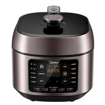 美的电压力锅 5L容量 0涂层内胆 创新少盐提鲜 一锅双胆 MY-C540G 