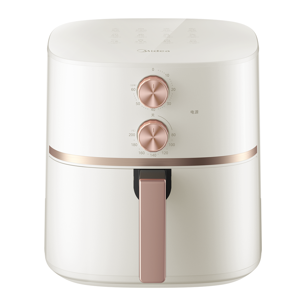 美的 空气炸锅 MF-KZE5059  杏白色 5L大容量