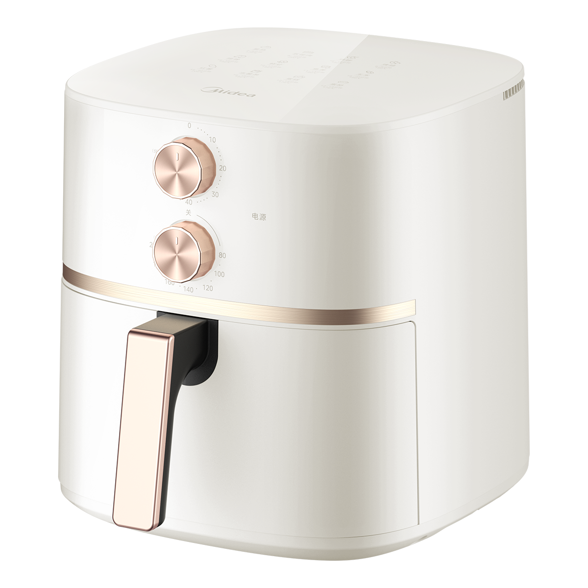美的 空气炸锅 MF-KZE5059  杏白色 5L大容量