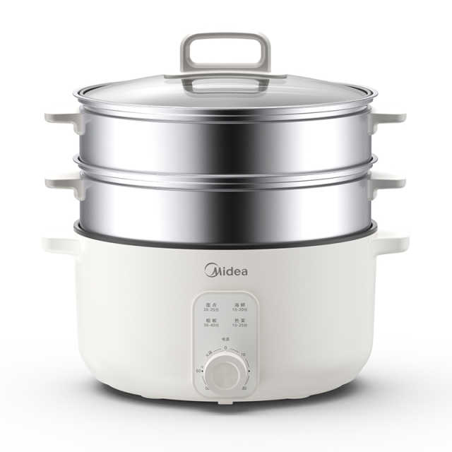 多功能2代电蒸锅  组合大容量16L 上蒸下煮 60分钟定时 不沾涂层  MZ-ZGE3051