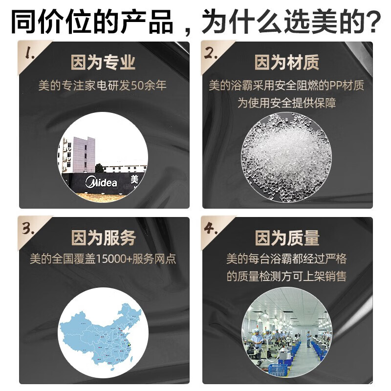 美的浴霸MJ1923-S24  2400W取暖 机械开关 小钢X3_Y(机械款) 5700K