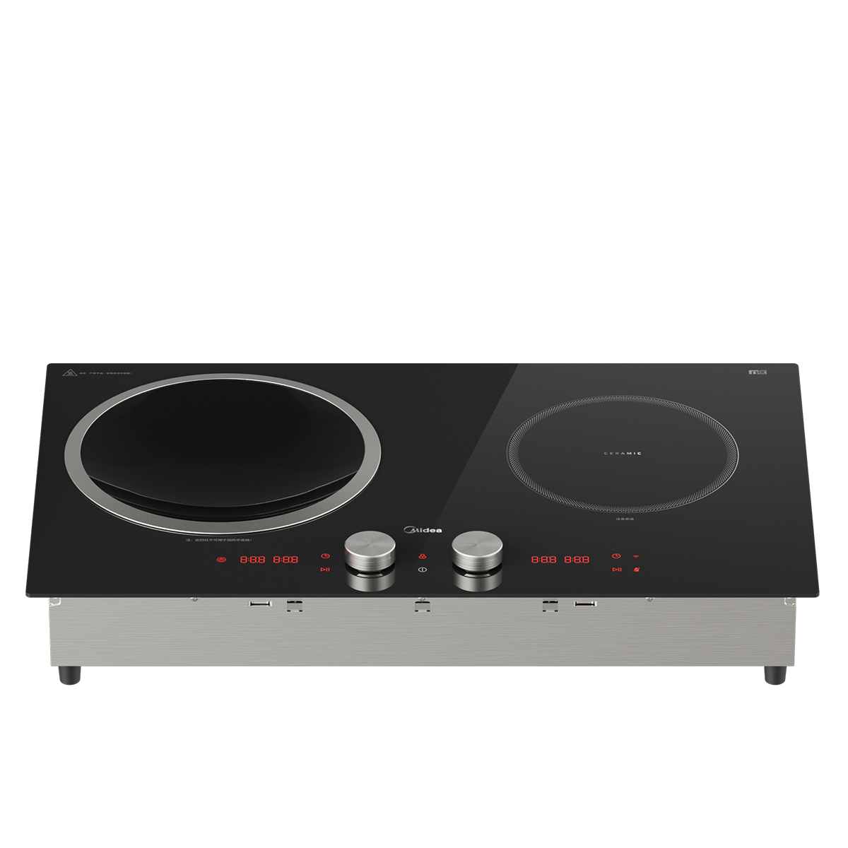 美的 双头组合炉 MC-DZ50D03Q 5000W大功率 微晶面板电磁灶