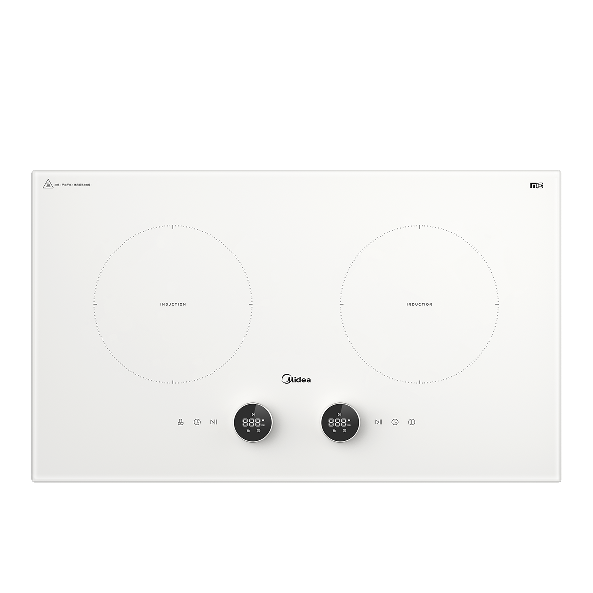 美的 双头电磁灶 MC-DZ35CC11Z 白色 双头电磁全息旋钮款