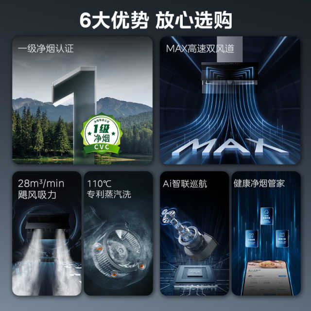 CXW-140-YL28 超薄双吸式油烟机 触摸+挥手 冷轧板喷涂+玻璃 中国