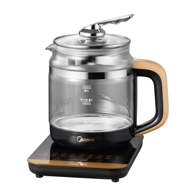 【送蒸蛋架+茶滤】家用养生壶1.5L  304不锈钢 智能防溢出 MK-GE1703