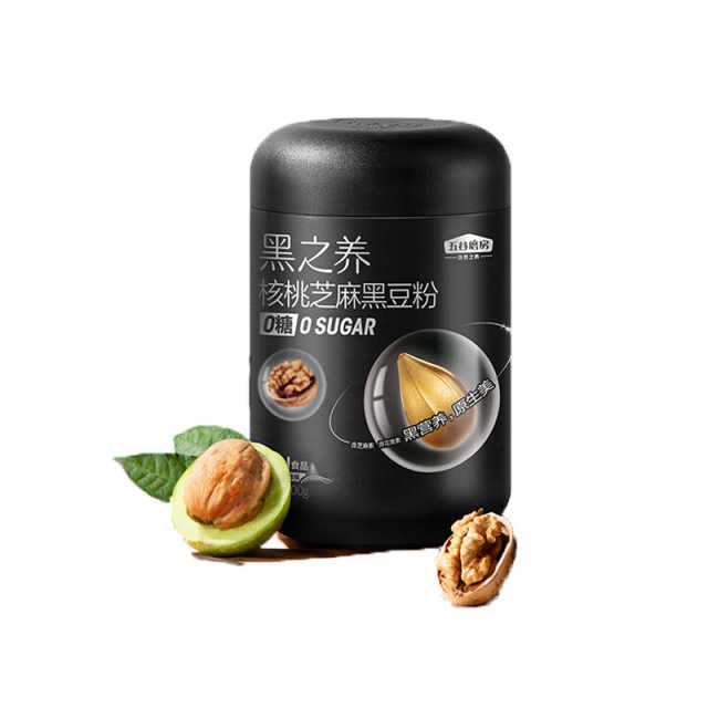 五谷磨房 无糖 核桃芝麻黑豆粉600G （单位：罐）
