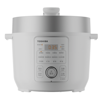 东芝电压力锅 PC-48MRSC(W)  4.8L 芝味压力锅  70KPA无水料理