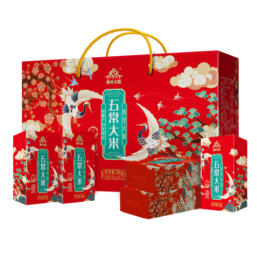 柴火大院 五常大米礼盒 1kg*5盒 5kg （单位：套）