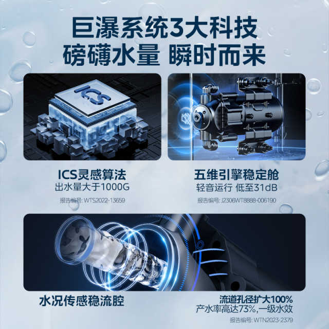 MRC1976-1000G 专卖店专供 美的 巨瀑 橱下式净水机