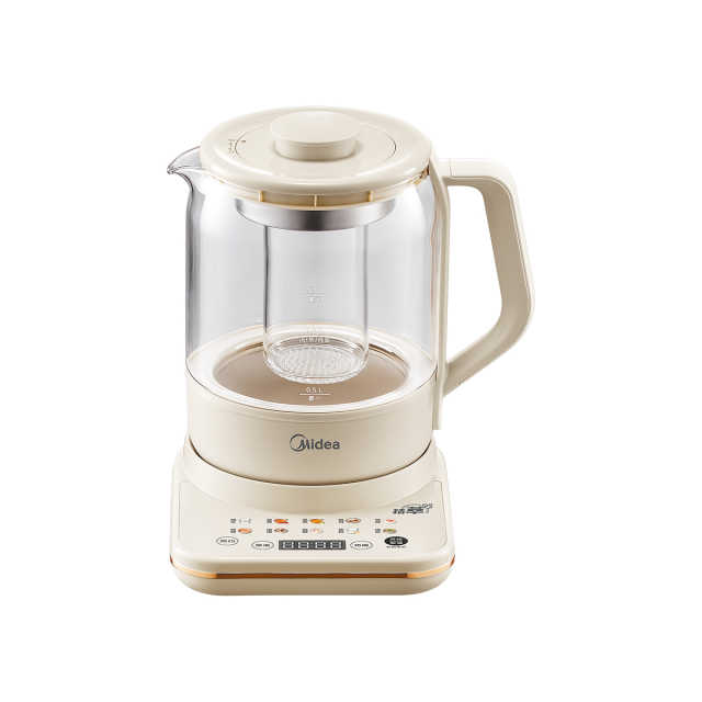 美的养生壶1.7L 轻音柔煮 大金涂层 3D微气泡精萃 匀热不糊底 MK-YS17P303  