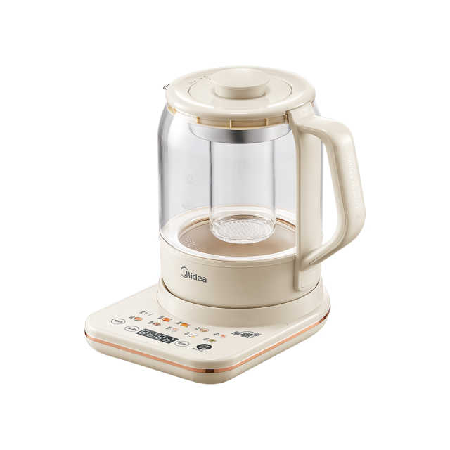 美的养生壶1.7L 轻音柔煮 大金涂层 3D微气泡精萃 匀热不糊底 MK-YS17P303  