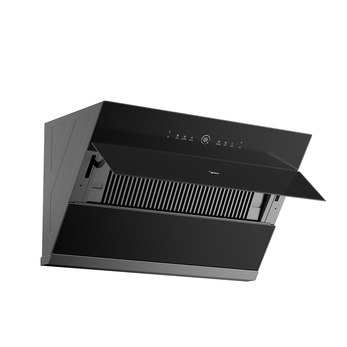 美的油烟机 CXW-160-JZ5 侧吸式 23风量 高温蒸汽洗 挥手智控开合