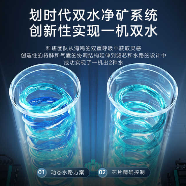 MRC2888-1000G 橱下式净水机 飞瀑双水系列 美的