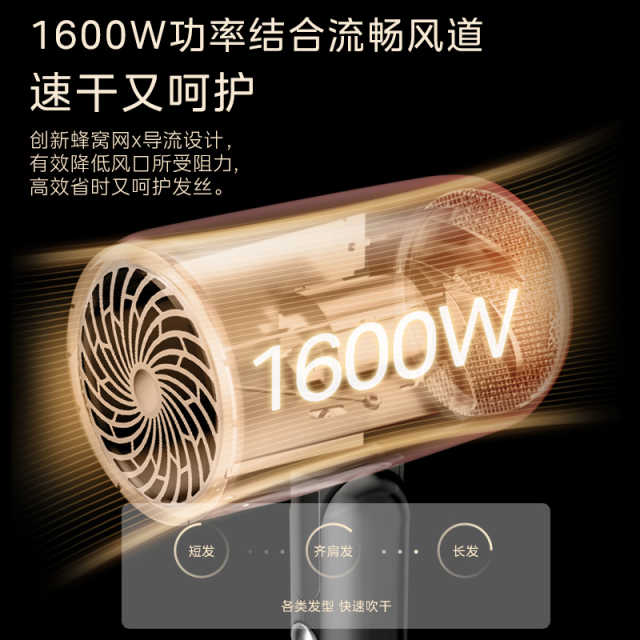 美的_电吹风_MB-AJ0601_折叠款-曜石黑