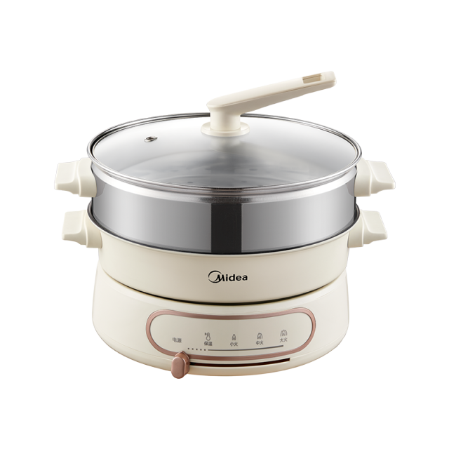 美的 分体速沸电火锅 4.5L容量 1500W功能 MC-HGE2803 