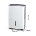 美的除湿机18L 适用40㎡万向轮 三种除湿模式 CF18BD/N7-DF3