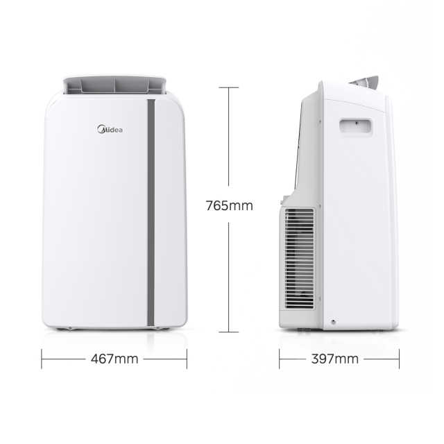 美的移动空调2匹 厨房露台空调 WIFI万向轮遥控KY-40/N1Y-PD7