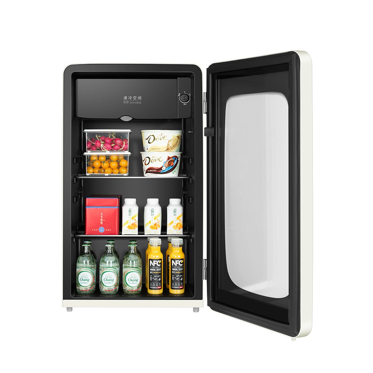 美的可爱多冰箱JC-96GMR 奶酪小方