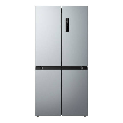 美的480升双变频一级能效十字门风冷大容量家用智能冰箱 BCD-480WSPZM(E)榭湖银