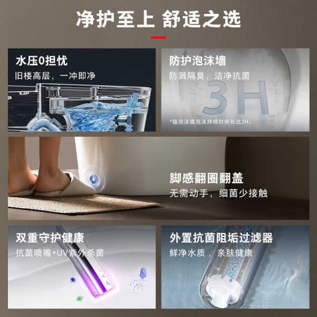 东芝智能马桶小海豚PRO  A405-88G6（305坑距295-395mm）
