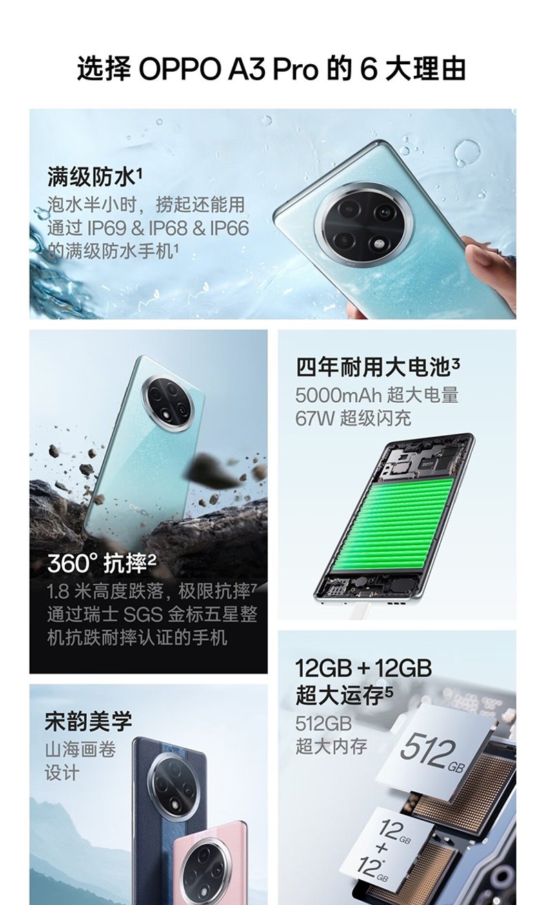 【美的OPPO A3Pro 8GB+256GB】美的,OPPO A3Pro 8GB+256GB,官方报价_规格_参数_图片-美的商城