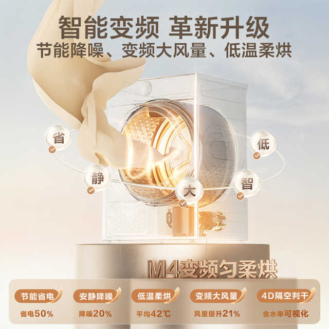 小天鹅小乌梅2.0 10KG干衣机 超薄全嵌 变频蒸汽护理TH100HS83PRO