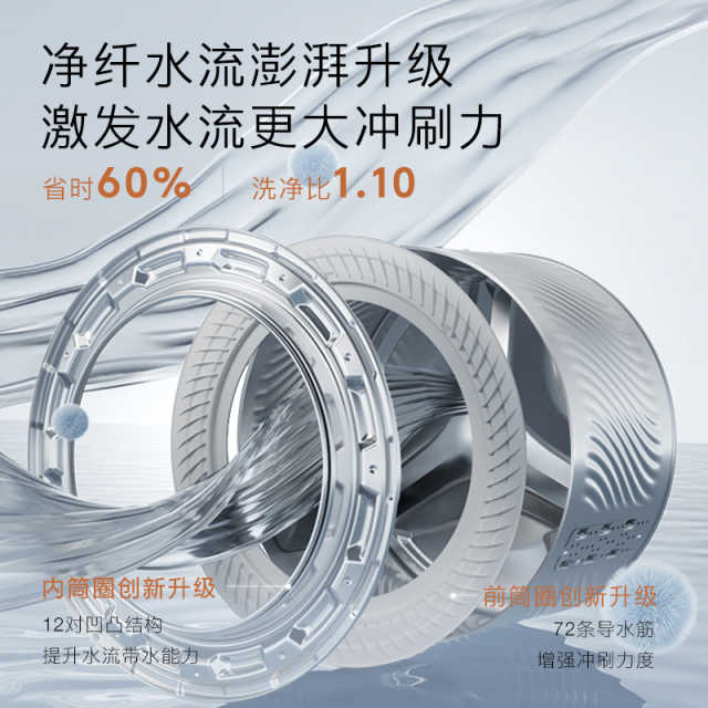 【COLMO】睿极纯平全嵌C1 10kg滚筒洗衣机 超净无孔内筒 CG10H-C1