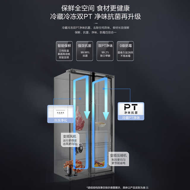 美的 冰箱 MR-787WUKPZE 墨兰灰-烟雨