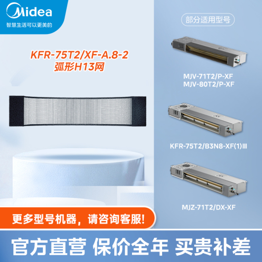 【空调滤芯】美的酷风新风空调滤网KFR-75T2/XF-A.8-2