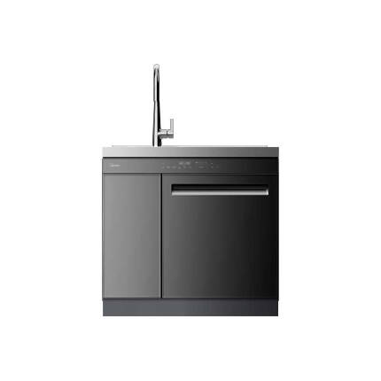 美的集成水槽洗碗机 XH09 Max  16套家宴级容量 洗菜盆一体机 万向喷淋洗